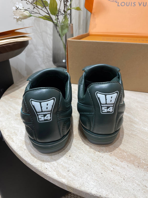 FOOTPRINT SOCCER SNEAKER IN FOREST GREEN CALFSKIN