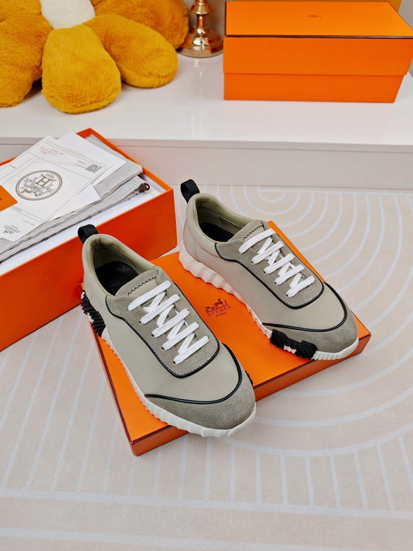 BOUNCING SNEAKERS GRAY CALFSKIN STYLIZED