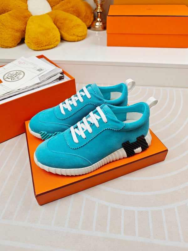 SNEAKERS BOUNCING IN PELLE DI VITELLO AZZURRO CIELO