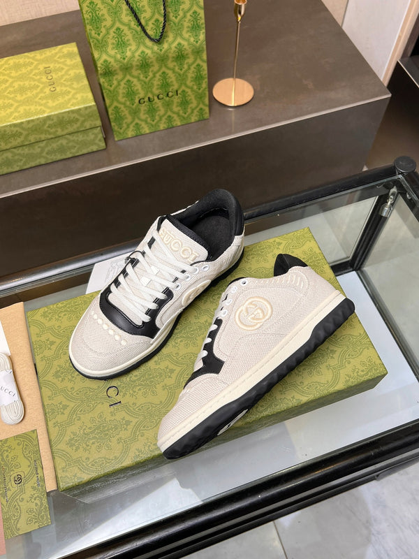 GG MAC80 TRAINER IN PELLE DI VITELLO BIANCO CREMA E NERO