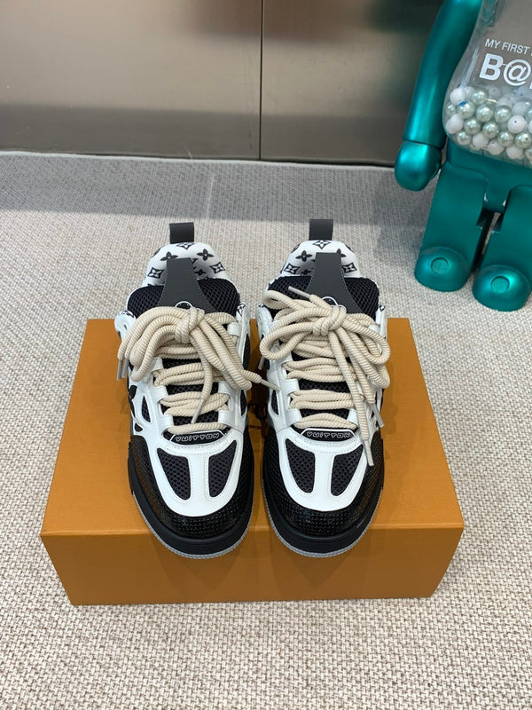 LV Skate Sneaker Black Mix White Cowhide