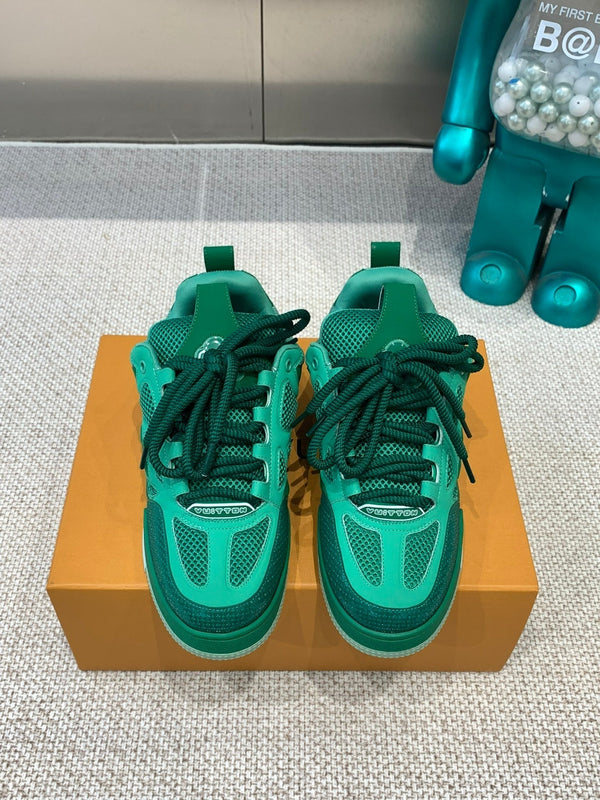LV Skate Sneaker Green Cowhide