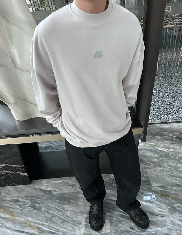 Balenciaga 25 Crew Neck Sweatshirt White Cotton 0004