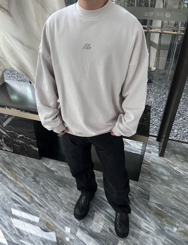 Balenciaga 25 Crew Neck Sweatshirt White Cotton 0004