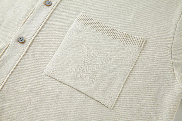 LV Embossed Safari Monogram T Shirt Beige Cotton Knit