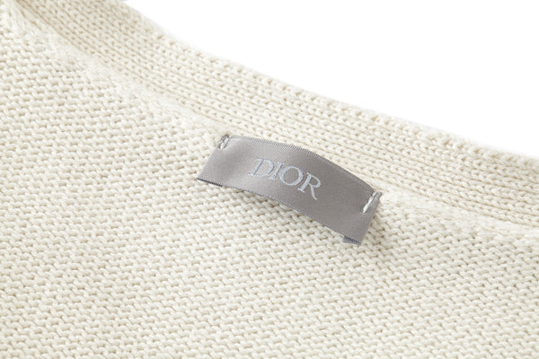 CD Pocket Cardigan White Cotton