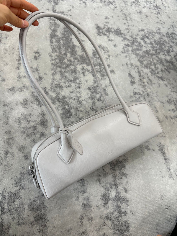 LE TECKEL SMALL BAG 27 IN PLATINUM GOATSKIN