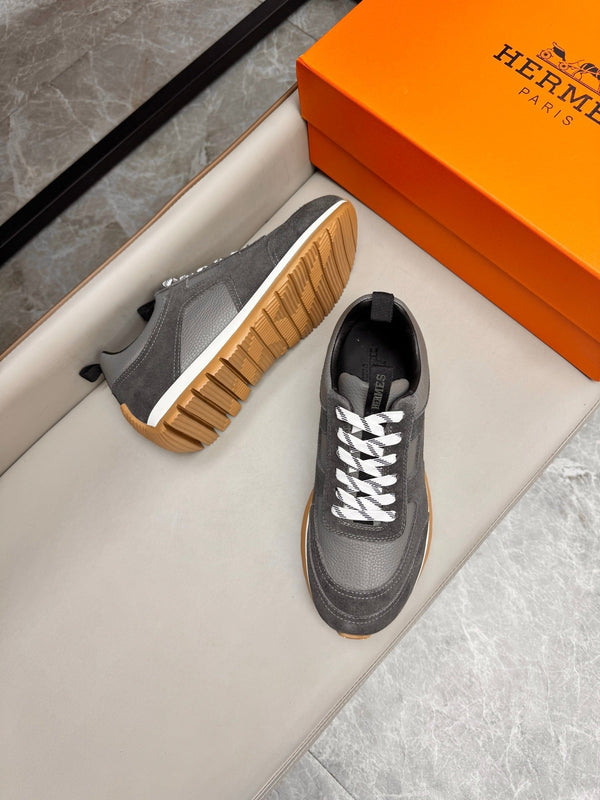 HM Men's Sneaker Grey Calfskin Suede 602060