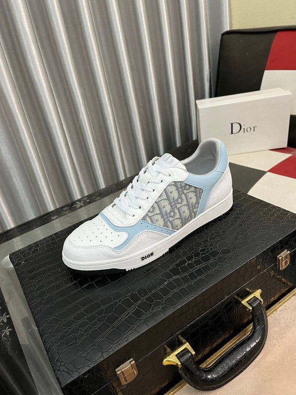 CD B27 LOW-TOP SNEAKER WHITE AND SKY CALFSKIN