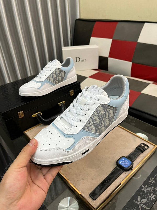 CD B27 LOW-TOP SNEAKER WHITE AND SKY CALFSKIN