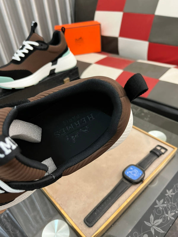 HM HUGO SNEAKER BLACK AND BROWN WEAVE