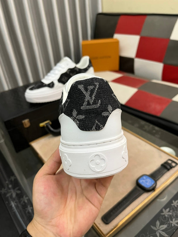 LV CLASSIC TRAINERS BLACK DENIM MIX WHITE CALFSKIN