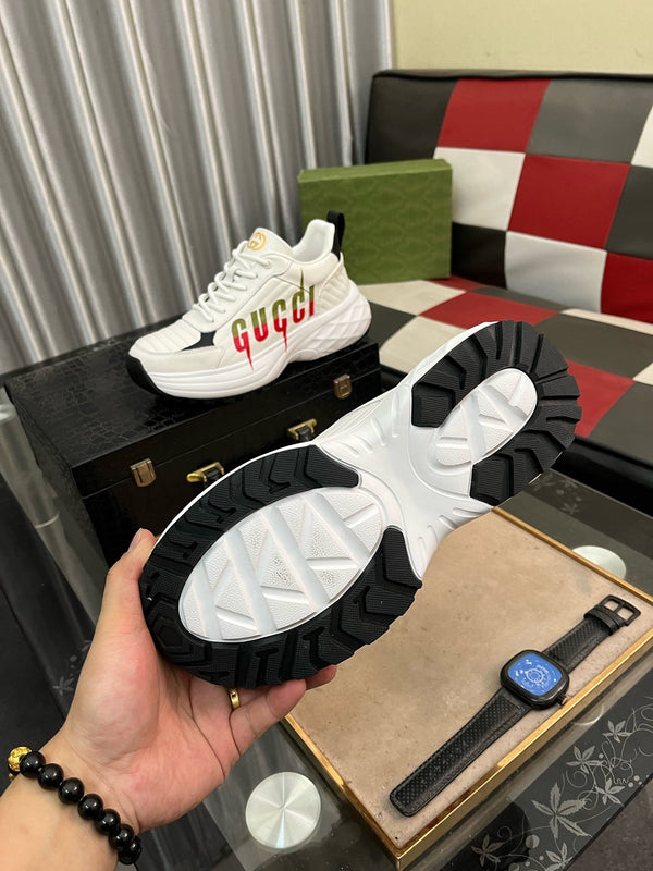 GG Men's Sneaker White Cowhide 529927