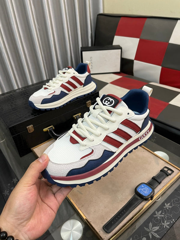 GG x Adidas Men's Sneaker Multicolor Cowhide Suede 554163