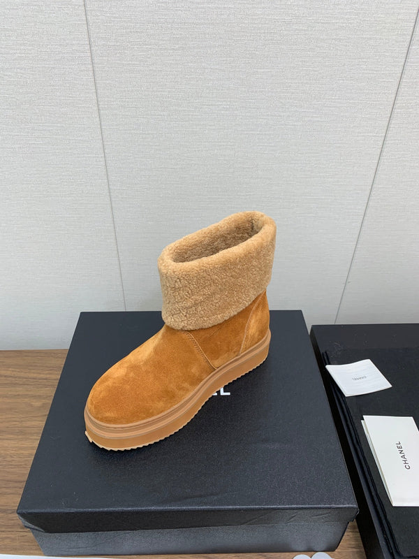 CC Ankle Boots Brown Yellow Suede