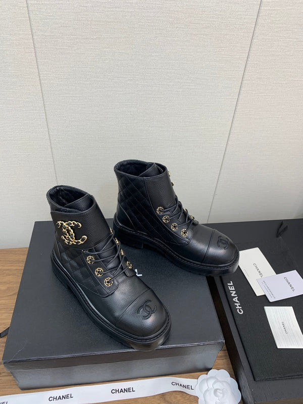 CC Ankle Boots Black Cowhide