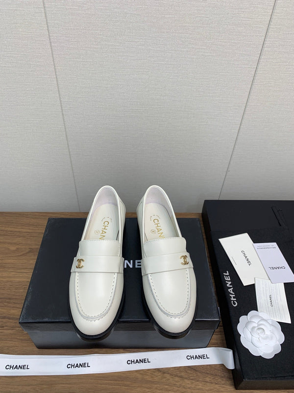 CC Loafers 25mm White Lambskin