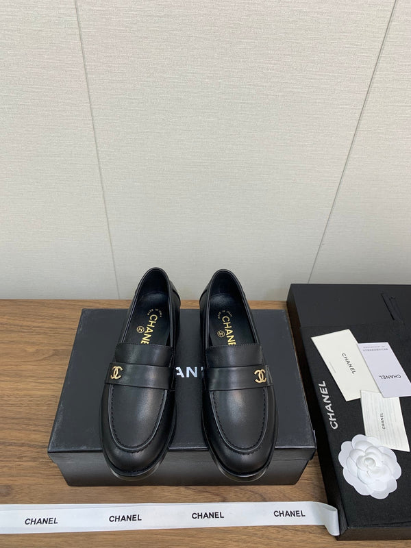 Mocassini CC 25mm in pelle di agnello nera liscia