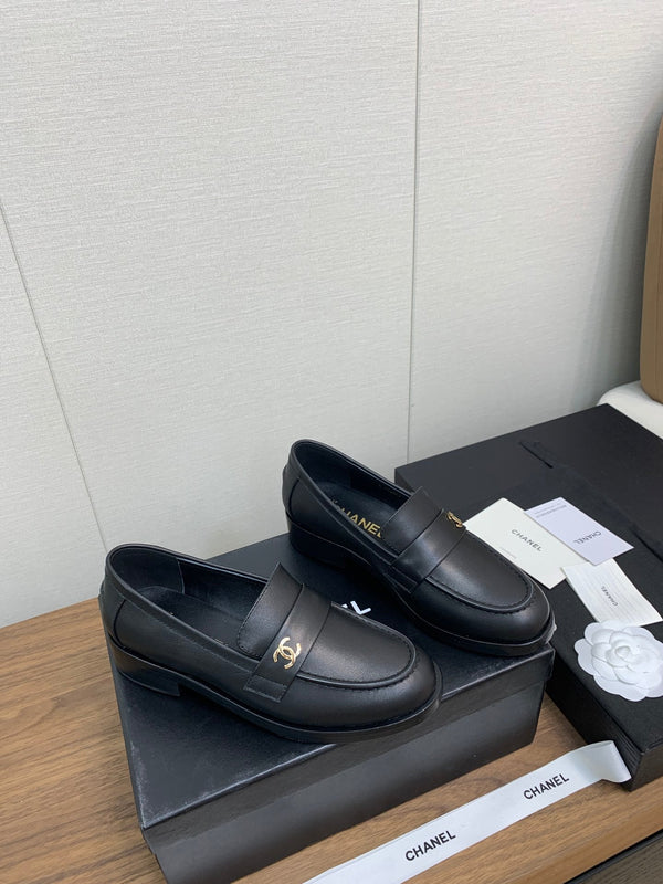 Mocassini CC 25mm in pelle di agnello nera liscia