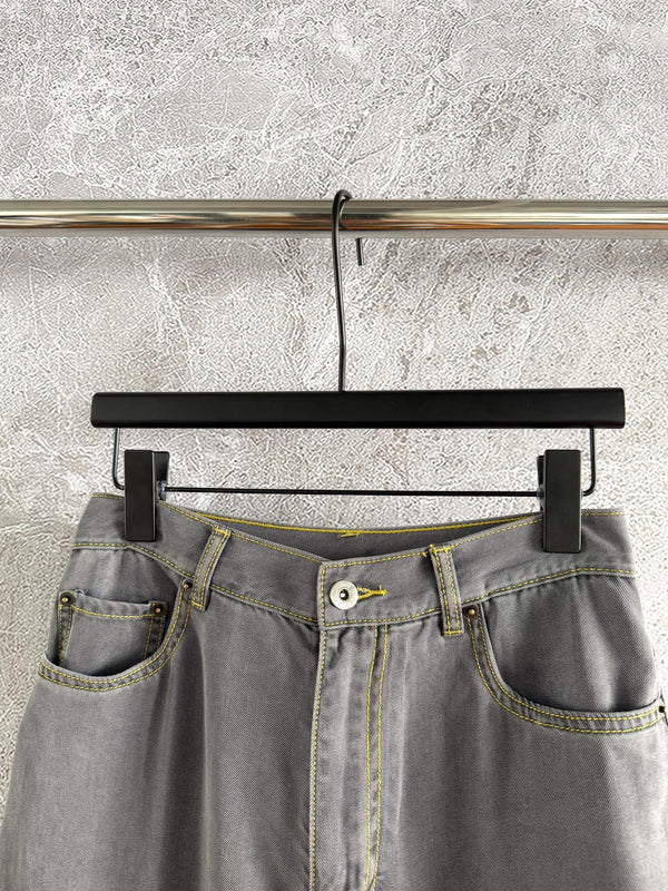 Miu Miu Jeans Grigio Cotone