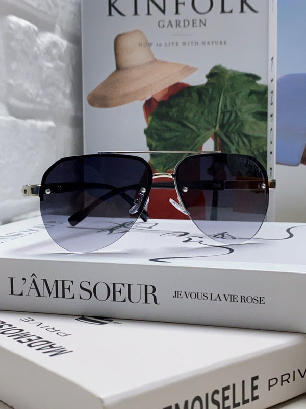 OCCHIALI DA SOLE PILOT 582590 IN METALLO ARGENTO LENTI FUMO GRIGIO