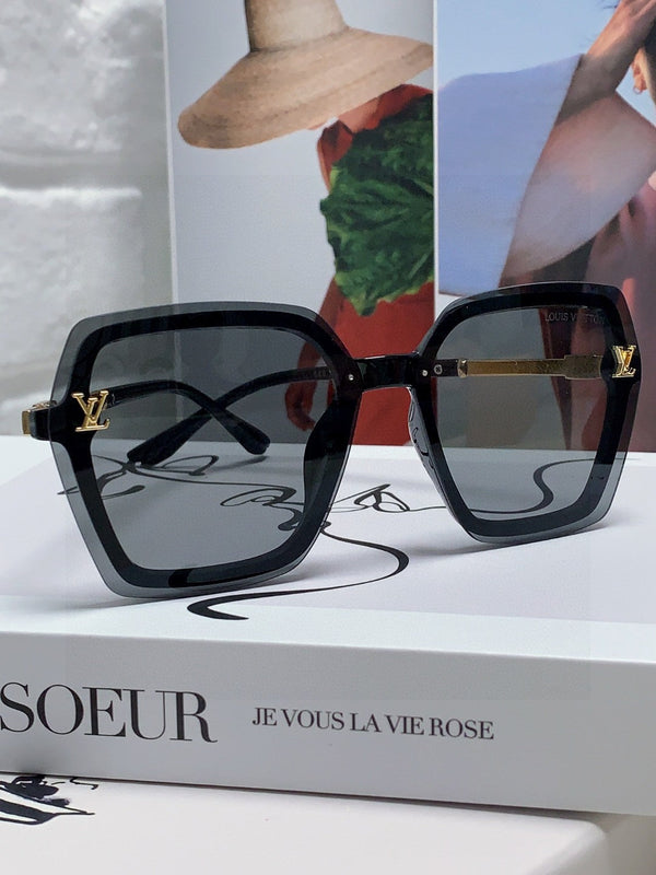 SQUARE SUNGLASSES 581357 IN BLACK ACETATE