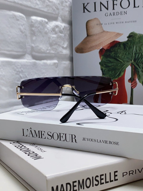 C DE RIMLESS NAVIGATOR FRAME SUNGLASSES 548665 IN METAL