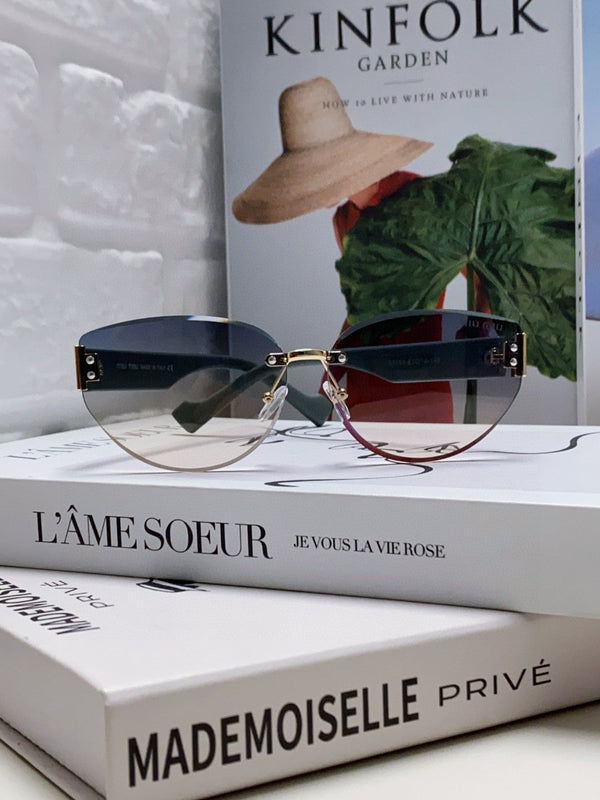 LUNETTES DE SOLEIL LOGO 513012 EN ACÉTATE BLEU