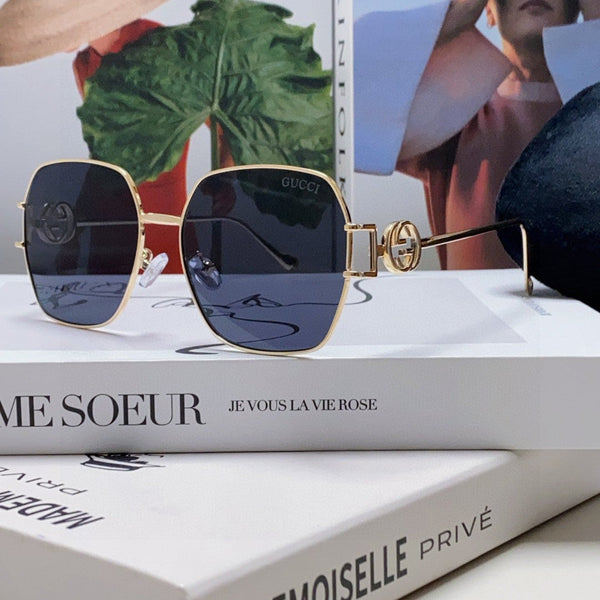 SQUARE FRAME SUNGLASSES 570217 IN METAL