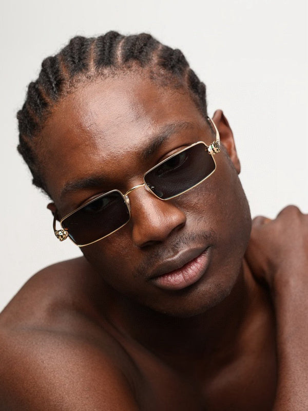 PANTHÈRE RECTANGULAR FRAME SUNGLASSES CT0473S IN METAL