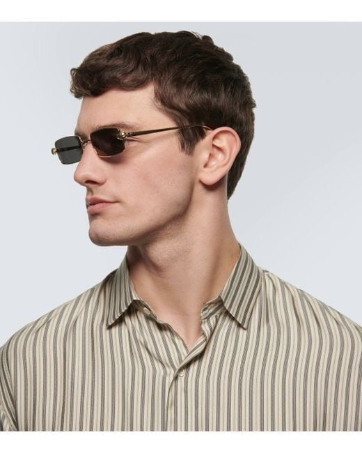 PANTHÈRE RECTANGULAR FRAME SUNGLASSES CT0473S IN METAL