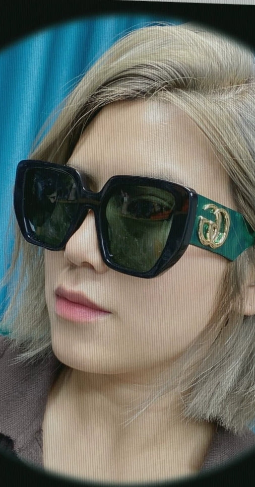 SQUARE FRAME SUNGLASSES 573303 IN ACETATE EMBOSSED LOGO