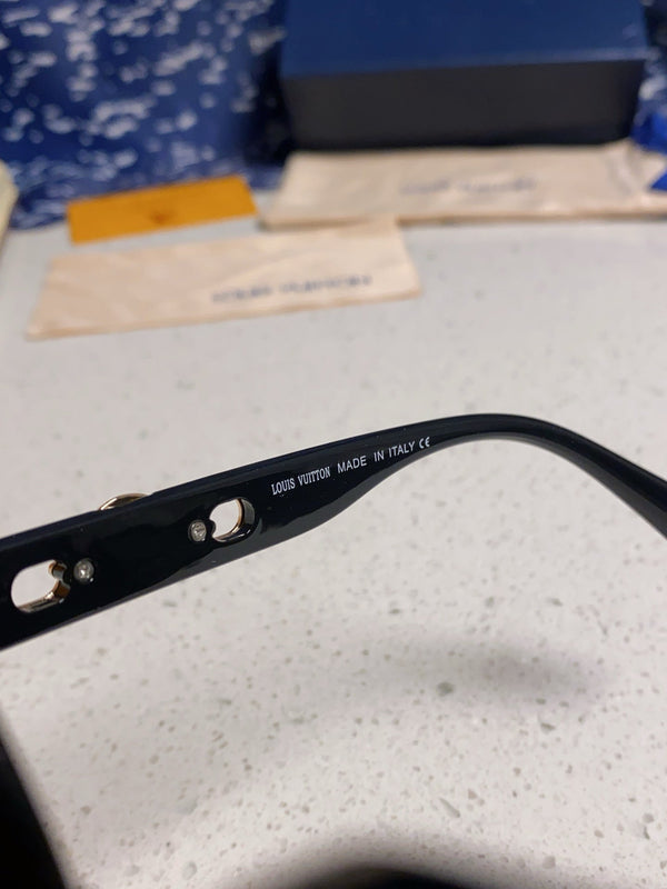 SQUARE SUNGLASSES 573320 IN BROWN ACETATE BLACK SMOKE LENS