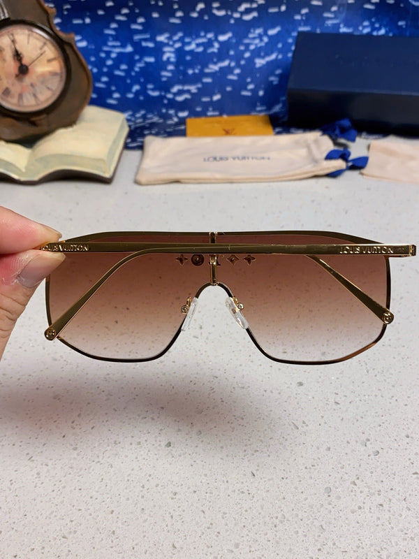 OCCHIALI DA SOLE GOLDEN MASK 582733 IN METALLO ORO LENTI MARRONE FUMO