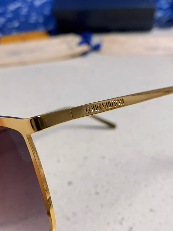 OCCHIALI DA SOLE GOLDEN MASK 582734 IN METALLO ORO LENTI FUMO GRIGIO