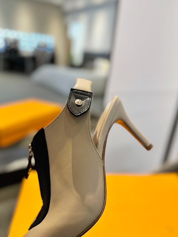 SLINGBACK ALLURE HIGH 8 CM IN PELLE DI VITELLO MARRONE SABBIA