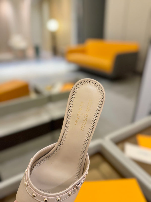 LV x TM 6AM Mule 4cm Beige Sheepskin 241217