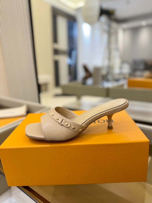 LV x TM 6AM Mule 4cm Beige Sheepskin 241217