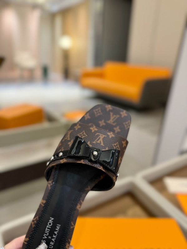LV x TM 6AM Flat Mule Brown Monogram coated canvas 241223