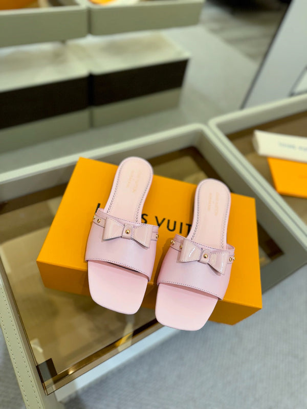 LV x TM 6AM Flat Mule Pink Sheepskin 241220