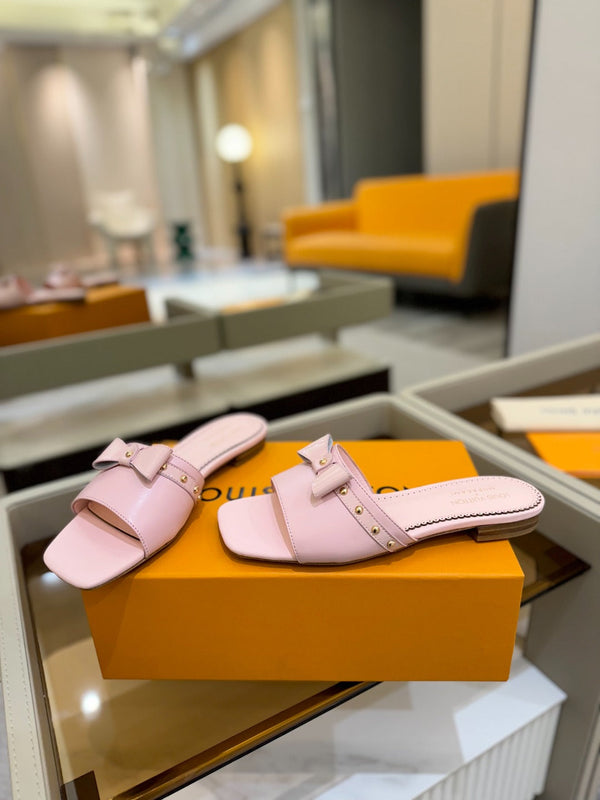 LV x TM 6AM Flat Mule Pink Sheepskin 241220