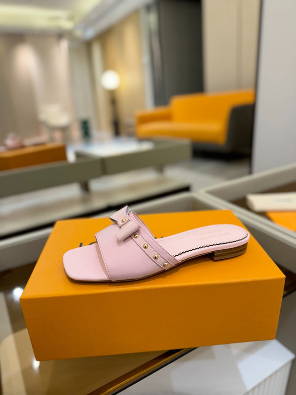 LV x TM 6AM Flat Mule Pink Sheepskin 241220