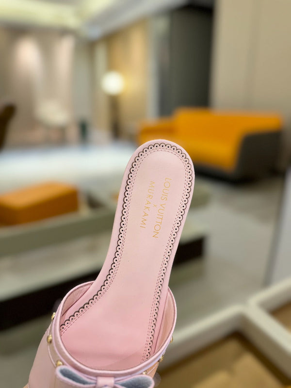 LV x TM 6AM Flat Mule Pink Sheepskin 241220