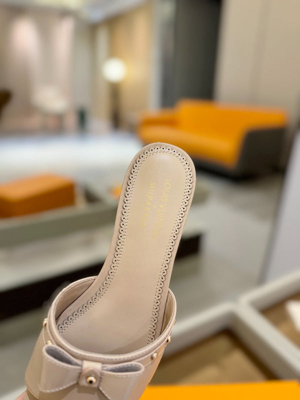 LV x TM 6AM Flat Mule Beige Sheepskin 241222