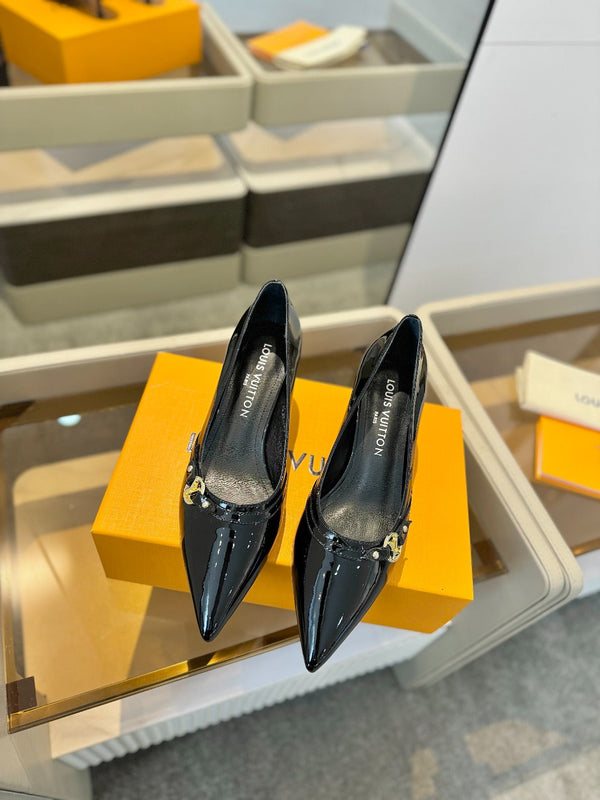 6AM 5,5 cm Décolleté in vernice nera 241204