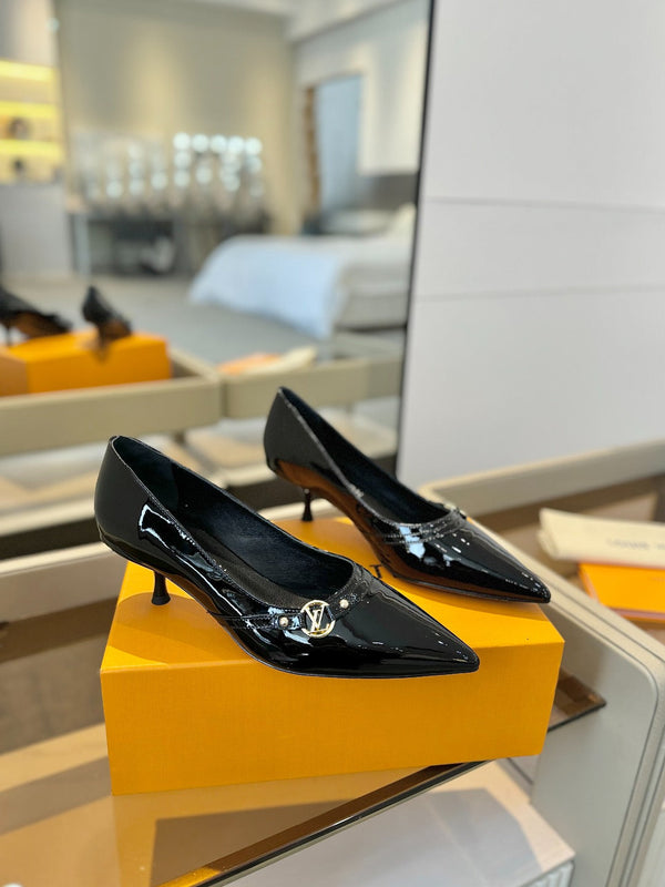 6AM 5,5 cm Décolleté in vernice nera 241204