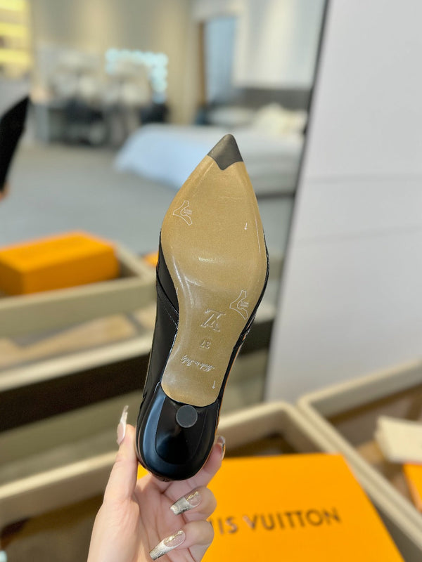 6AM 5,5 cm Décolleté in vernice nera 241204