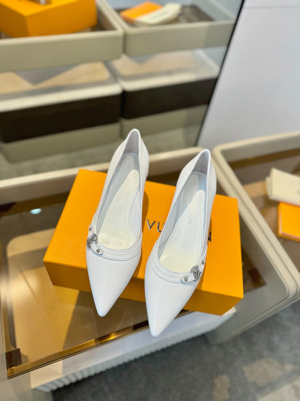 6AM Décolleté in pelle bianca da 5,5 cm 241207