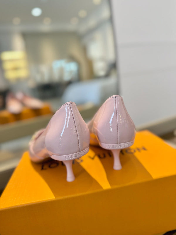 6AM 5.5cm Pink Patent Leather Pumps 241208