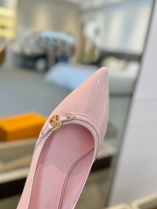 6AM 5.5cm Pink Patent Leather Pumps 241208